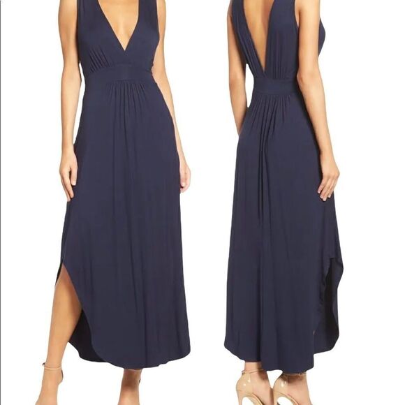 Fraiche by J Black V Neck Jersey Maxi Dress NWT - Picture 1 of 15